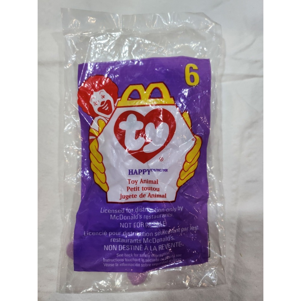 Ty 1993 Beanie Baby Happy Retired 3rd Generation with Original Hang Tag, Pkg '98
